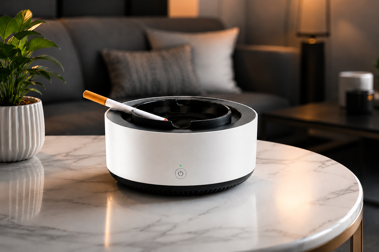 Scrumieră inteligentă cu aspirație circulară de 360°
