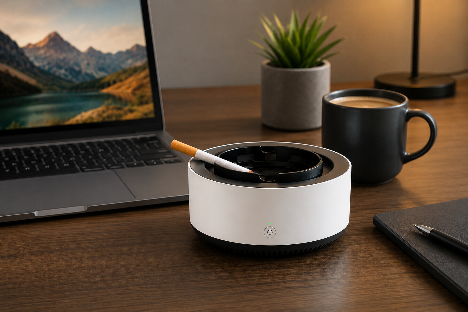 Scrumieră inteligentă cu aspirație circulară de 360°