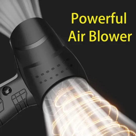 Suflanta turbo multifunctionala cu 2 acumulatori 48V, motor 150.000 RPM. Putere maxima, portabila, indispensabila.