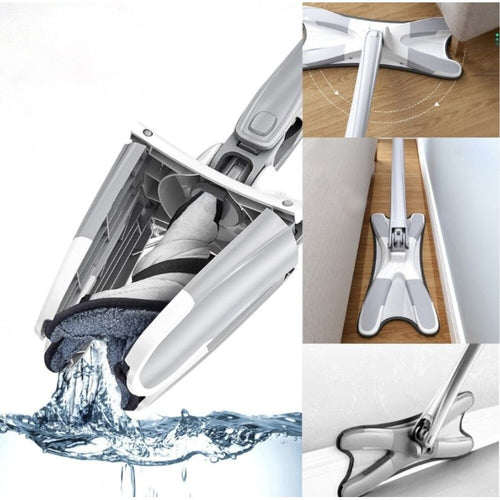 Mop microfibra, reglabil. Inaltime 140 cm. Otel inoxidabil